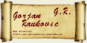 Gorjan Rauković vizit kartica